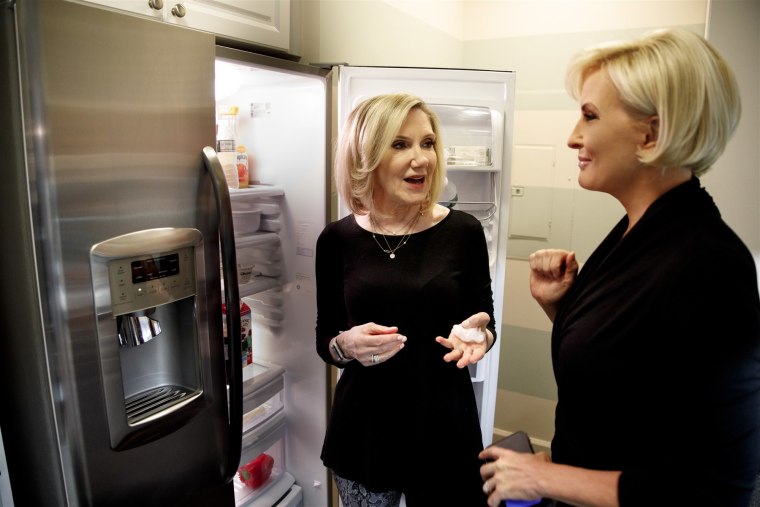 NBC News Health editor Madelyn Fernstrom, left, talks to Know Your Value founder and "Morning Joe" co-host Mika Brzezinski, right.