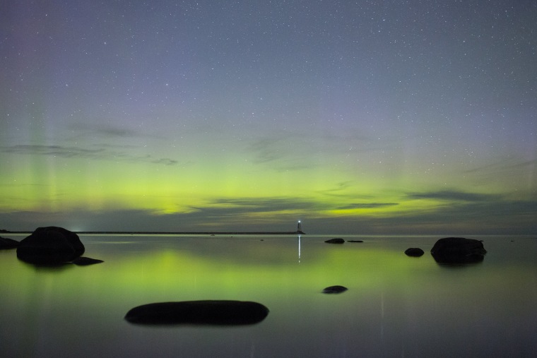 Image: The Aurora Borealis is seen in the sky in Leningrad Region