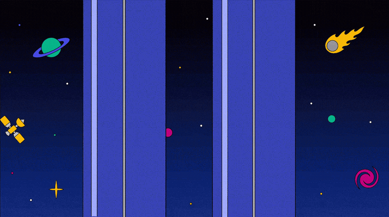 Gif illustration of an elevator going to space.
