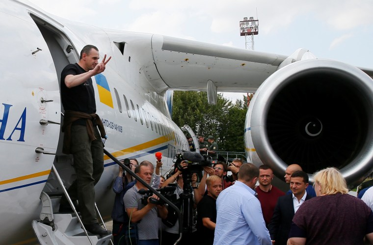 Ukrainian film director Oleg Sentsov was among those freed. His arrest and imprisonment on terrorism charges in Russia has been a rallying cry for the entertainment industry and human rights groups.