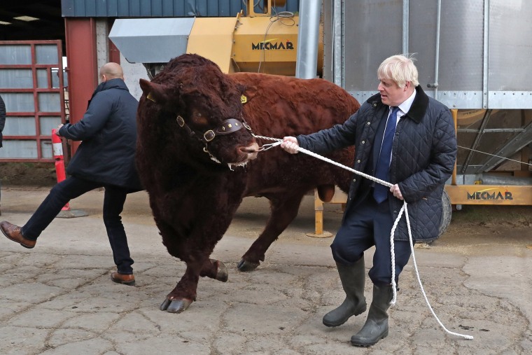 Image: Boris Johnson Visits Aberdeenshire To Announce Additional Funding For Scottish Farmers