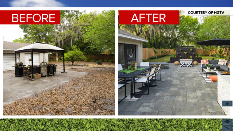 The addition of pavers gave the backyard a whole new look. 