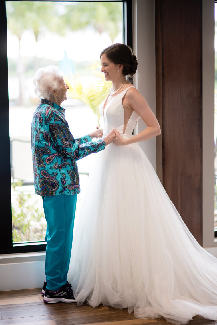 Foley surprised her grandmother with the photo shoot. 