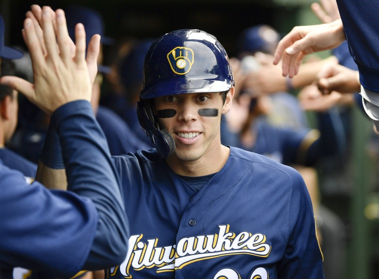  Christian Yelich Milwaukee Brewers MLB Boys Kids 4-7