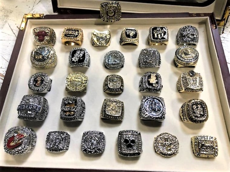 Image: CBP seized $500,000 worth of fake NBA Championship Rings at Los Angeles International Airport.