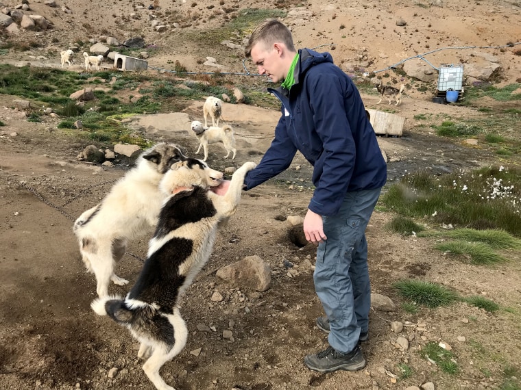Rasmus Poulsen has 15 sled dogs but said it will be difficult to keep them if Greenland continues to experience warmer and shorter winter seasons.