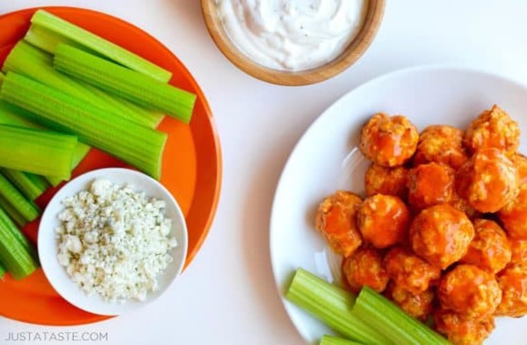 BAKED BUFFALO CHICKEN MEATBALLS