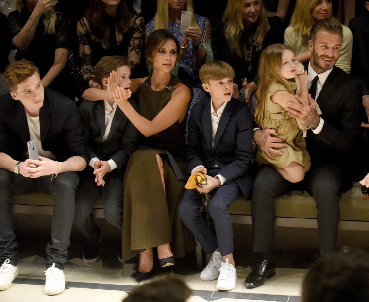 Victoria Beckham and family