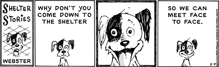 A sample "Shelter Stories" strip from "Mutts"