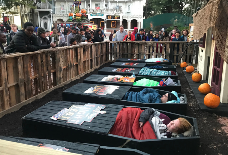 Parents want to compete in the coffin challenge