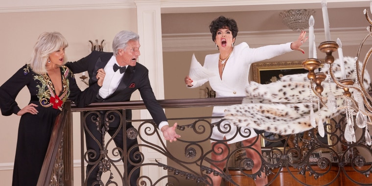 Yolanda Hadid and Kris Jenner stepped into the pumps of "Dynasty" archenemies Alexis and Krystle Carrington.