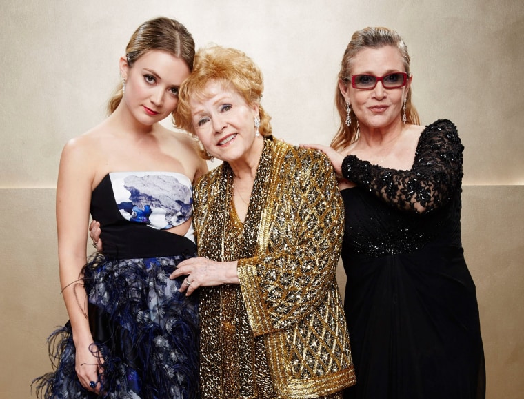 Image: Billie Lourd, Carrie Fisher and Debbie Reynolds