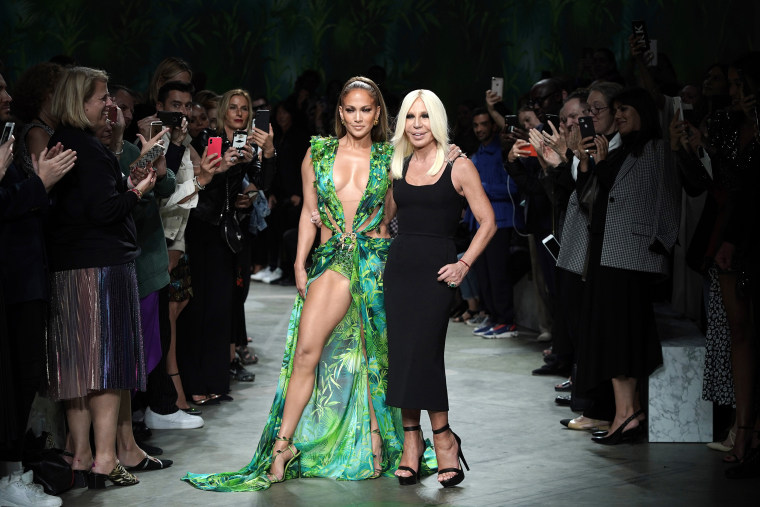 The green versace clearance dress