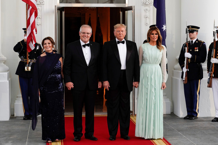 Melania Trump Wears J Mendel Green Gown To Second White House State Dinner 6965