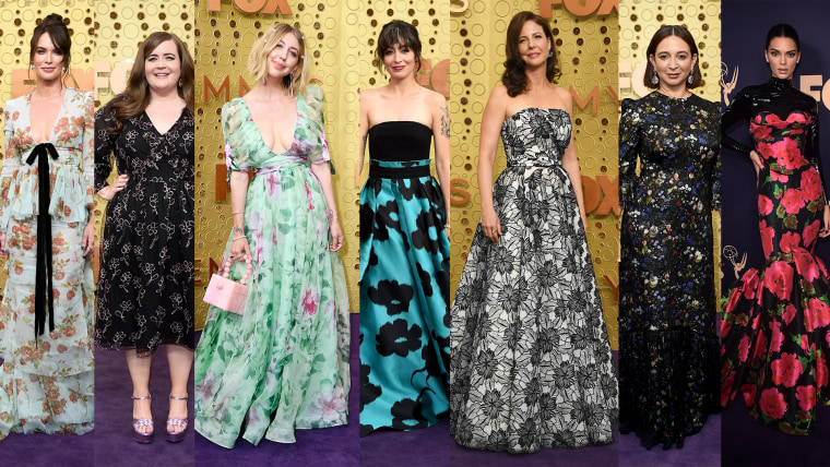 Floral dresses Emmys red carpet trends