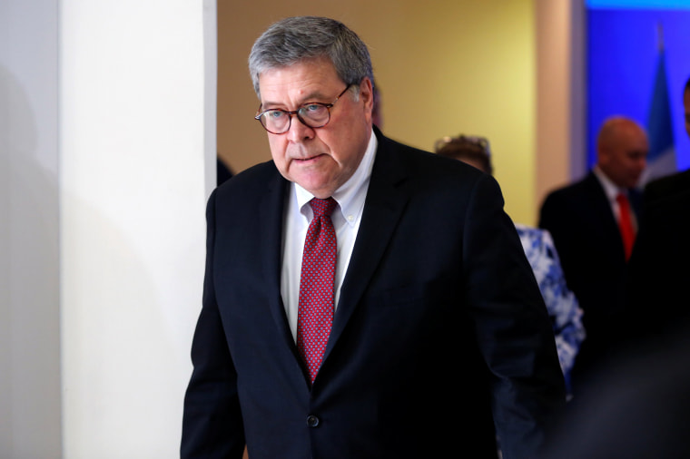 Image: Attorney General William Barr leaves after a meeting with Attorney Generals of Northern Triangle of Central America in San Salvador