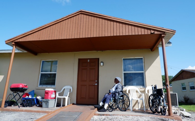 Mary Cortes, 80, a retired farmworker who lives at the Okeechobee Center