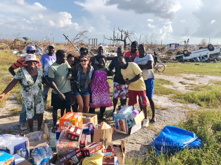 Helicopter pilot Justin Johnson came across an area where 30 to 40 people had been stranded in debris in the Abaco Islands following Hurricane Dorian.