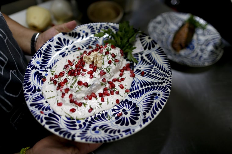 Image: A chile en nogada dish at Testal, a restaurant in Mexico City, on Sept.13, 2019.