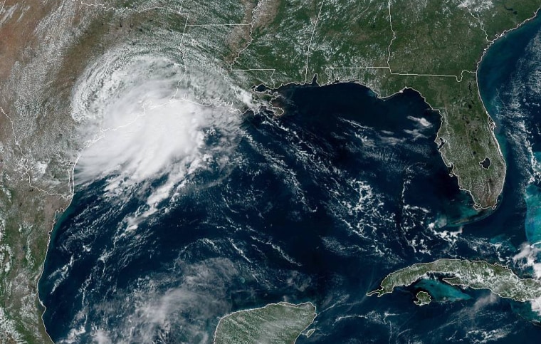 Image: Tropical Storm Imelda forms in the Gulf of Mexico on Sept. 17, 2019.