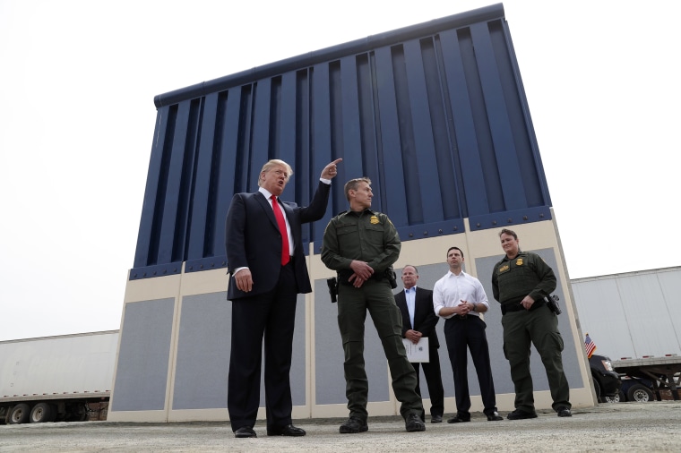 Image: President Trump participates in tour of U.S.-Mexico border wall prototypes near Otay Mesa Port of Entry in San Diego, California