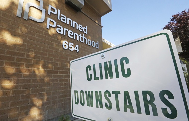 Image: A sign is displayed at Planned Parenthood of Utah Wednesday, Aug. 21, 2019, in Salt Lake City.