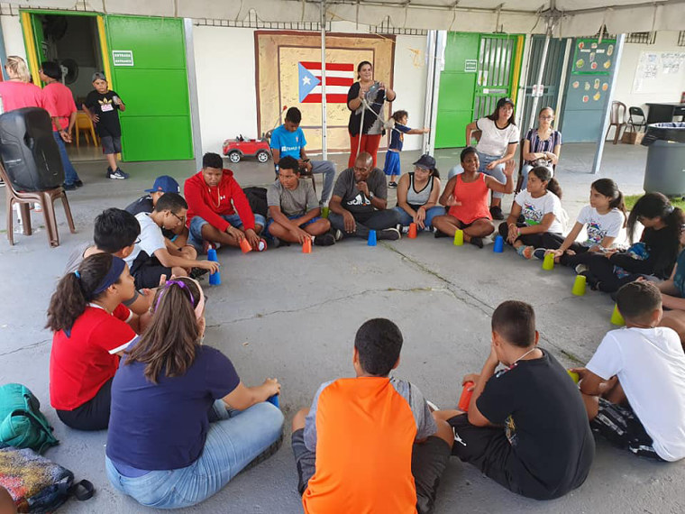 Children from the town of Toa Baja participate of Acutas' summer camp on July 2, 2018.