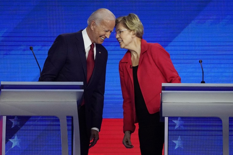 Image: Joe Biden, Eliazabeth Warren