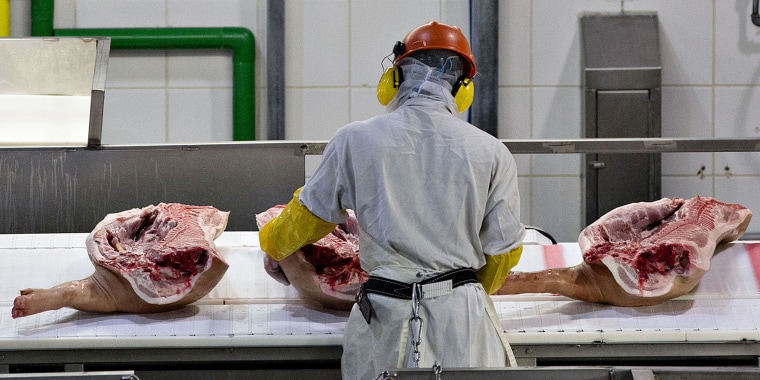 Pork Processing At A Smithfield Foods Plant