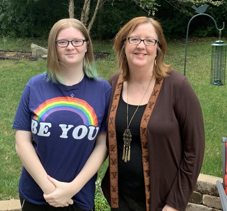 Kristin Brumm with her 16-year-old daughter, Anna.