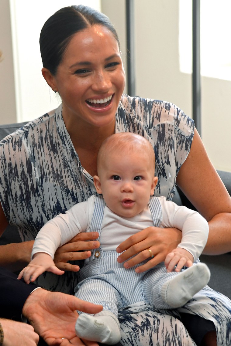 Archie with Meghan Markle