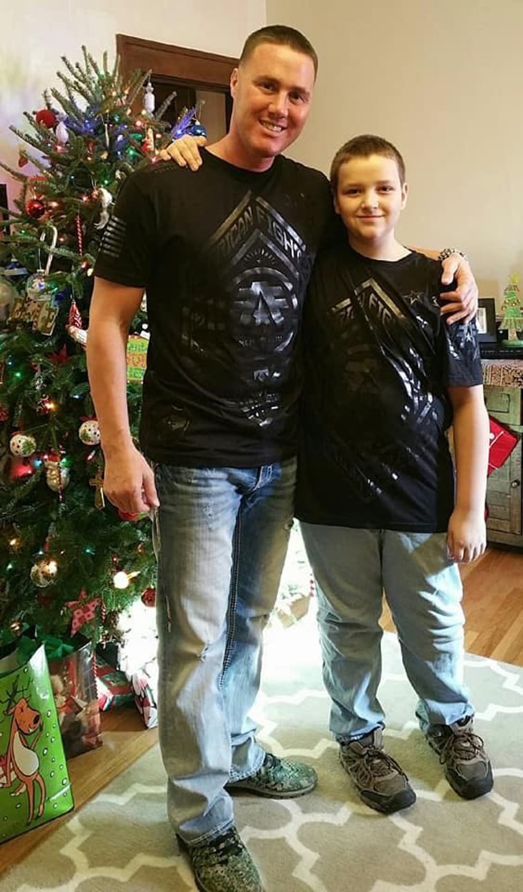 Channing Smith with his older brother Joshua in 2014. 