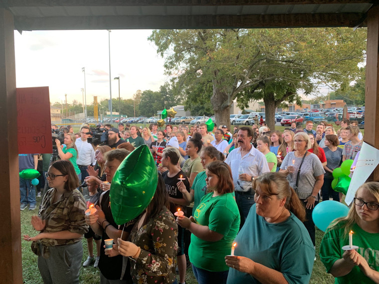 An estimated 200 people attended a memorial for Channing Smith. 