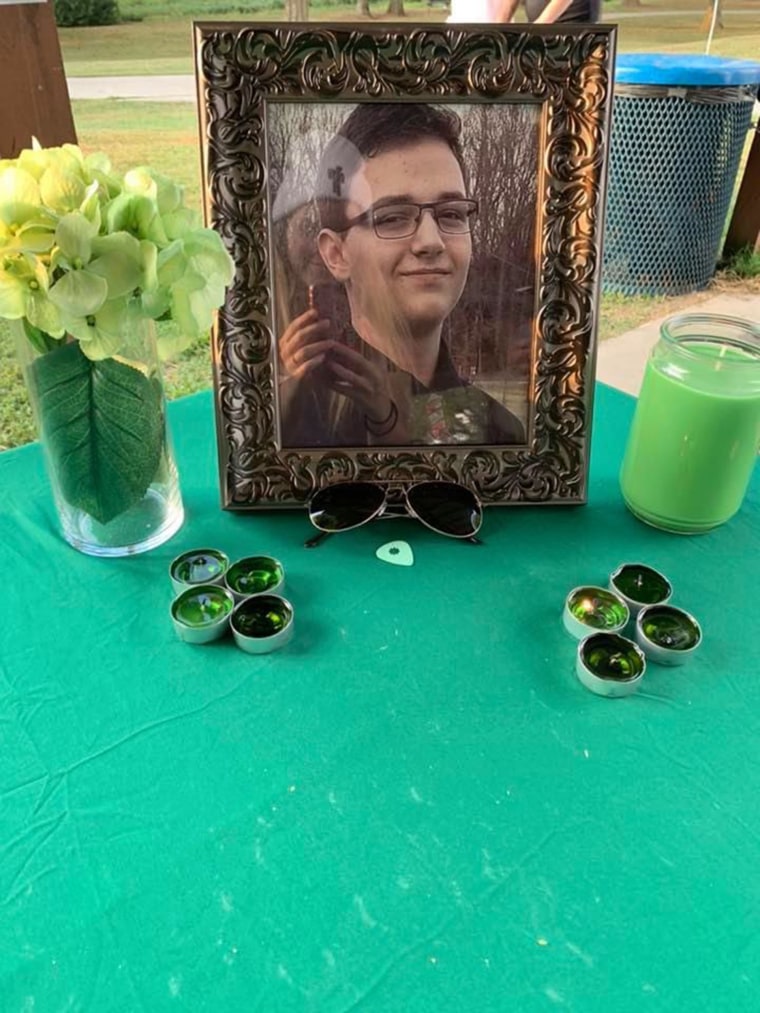 A photo of Channing at a memorial held in his honor. 