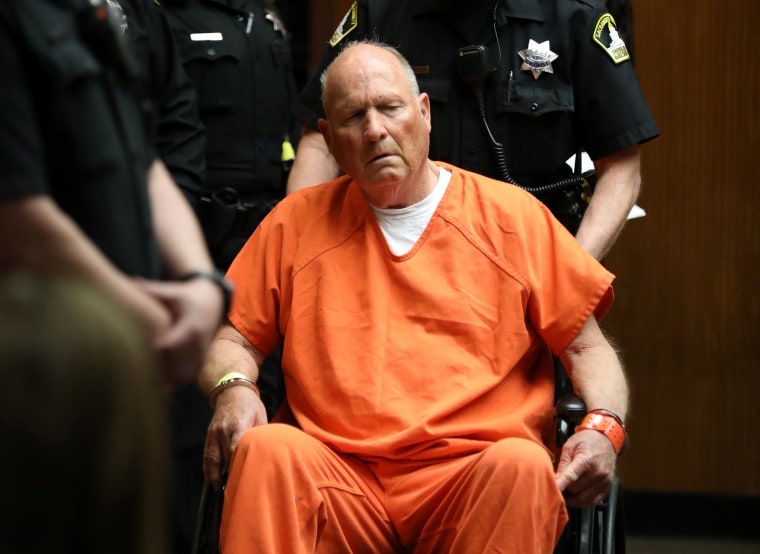 Image: Joseph James DeAngelo, 72, who authorities said was identified by DNA evidence as the serial predator dubbed the Golden State Killer , appears at his arraignment in California Superior court in Sacramento