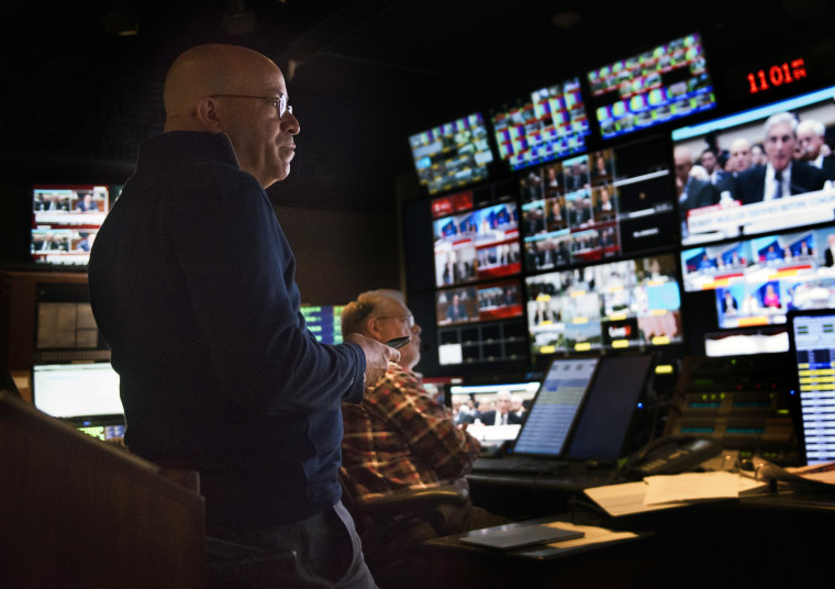 Image: CNN President Jeff Zucker in the network control room in Washington on July 22, 2019.