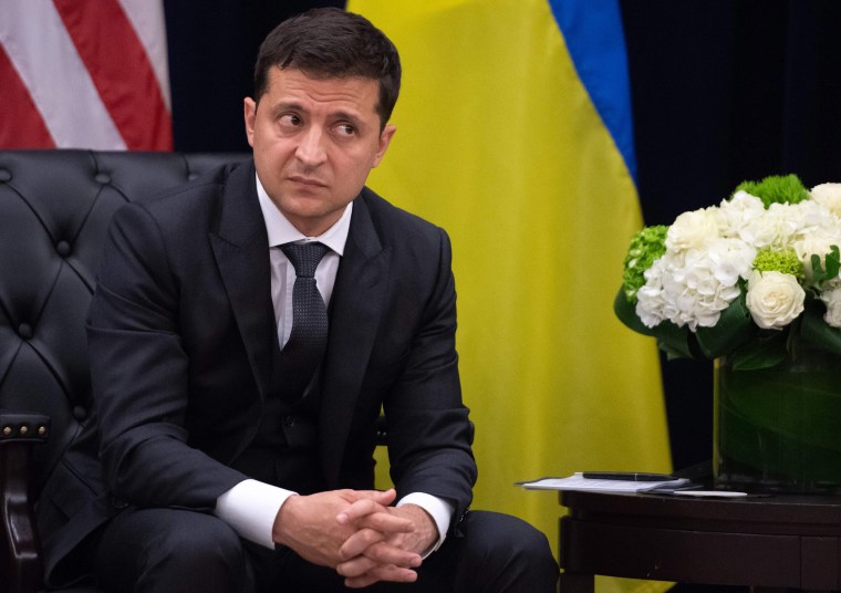 Image: Ukrainian President Volodymyr Zelensky listens during a meeting with President Donald Trump in New York