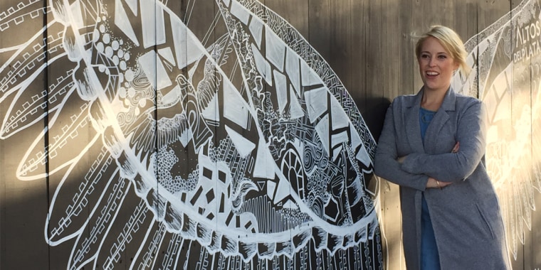 Street artist Kelsey Montague.