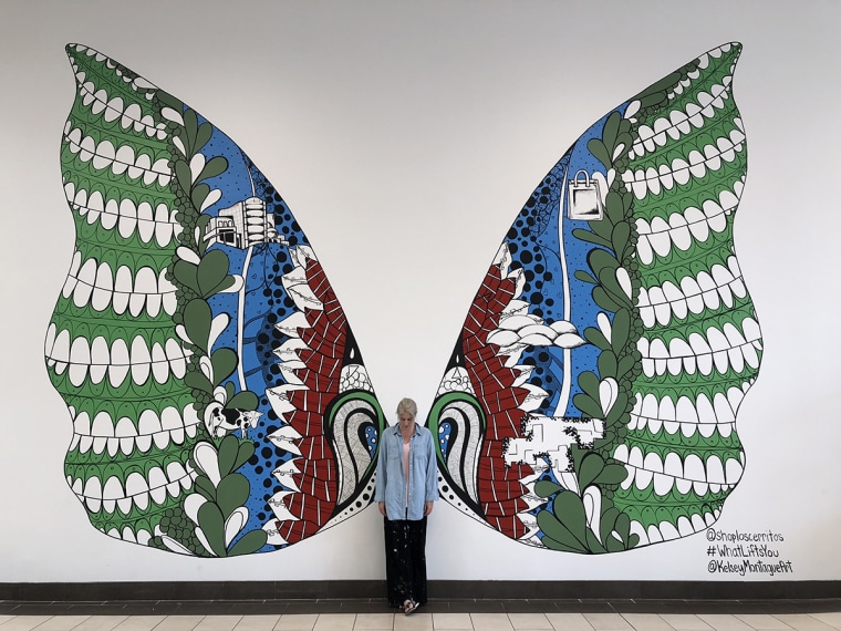 One of Kelsey Montague's butterfly murals.