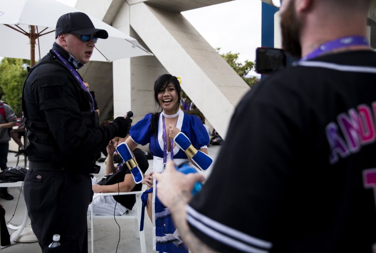 Image: Quqco is interviewed at TwitchCon in the San Diego Convention Center on Sept. 28, 2019.