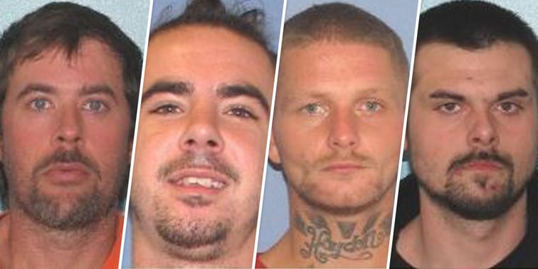 Image: Brynn Martin; Christopher Clemente; Troy McDaniel and Lawrence Lee escaped from the Gallia County Jail in Ohio.