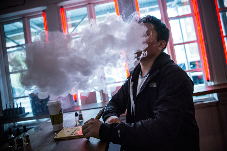 Image: BESTPIX New E-Cigarette Regulations Go Into Effect In New York City And Chicago