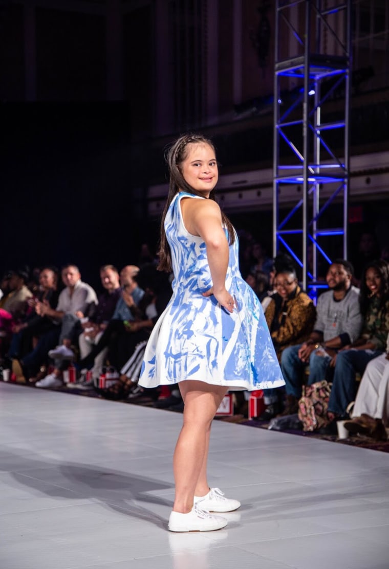 When she is not being a normal junior in high school, Saris Marie walks the catwalk as a model.
