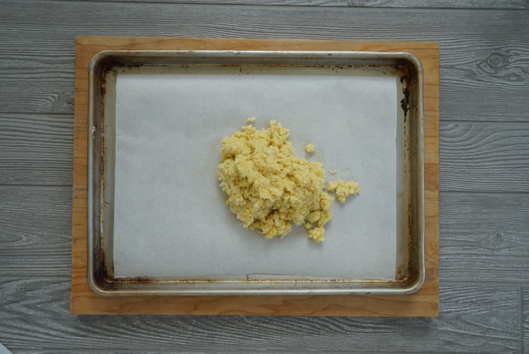 The texture of the cauliflower dough will be relatively chunky.