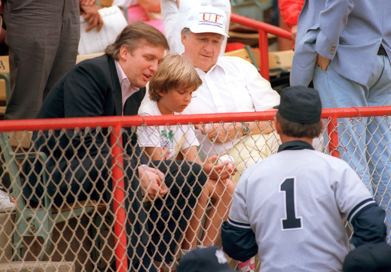 Image: New York Yankees manager Billy Martin, right, meets developer Donald Trump