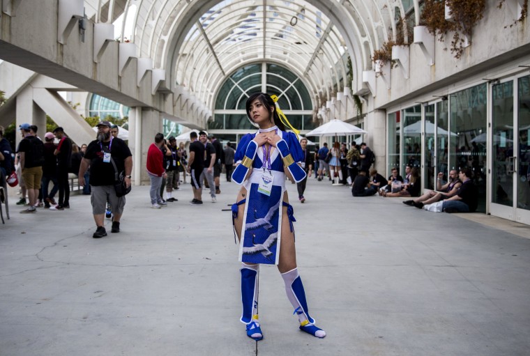 Image: Quqco cosplays as the character Kasumi at TwitchCon in the San Diego Convention Center on Sept. 28, 2019.