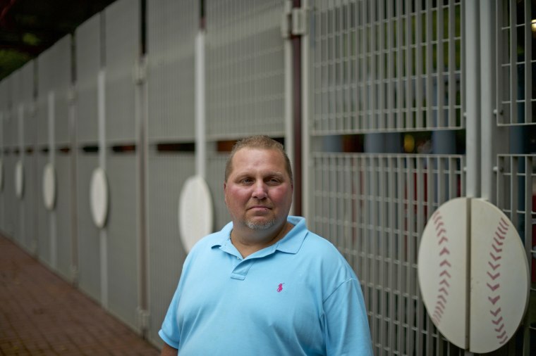 Dwayne Sowa, who was hit by a foul baseball in May 2014 during a Phillies game, outside Citizens Bank Park in Philadelphia.