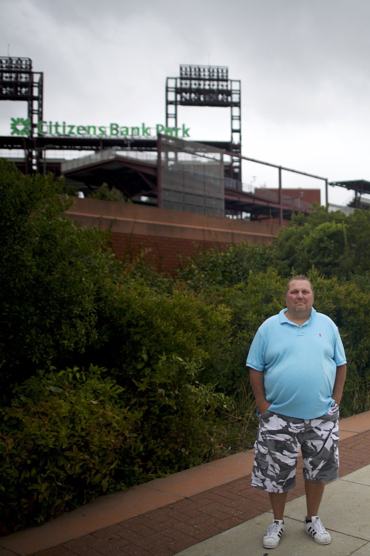 Dwayne Sowa outside Citizens Bank Park in Philadelphia.