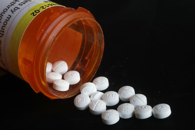 Image: An arrangement of prescription Oxycodone pills in New York.