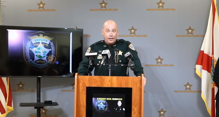 Sheriff Johnson holds a news conference revealing details about a shooting investigation in Villa Venyce Subdivision in Gulf Breeze.
